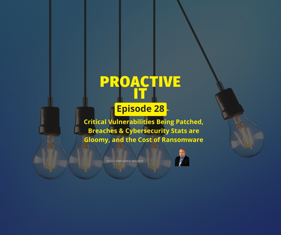 Ep 28 Critical Vulnerabilities Being Patched, Breaches & Cybersecurity Stats are Gloomy, and the Cost of Ransomware FB