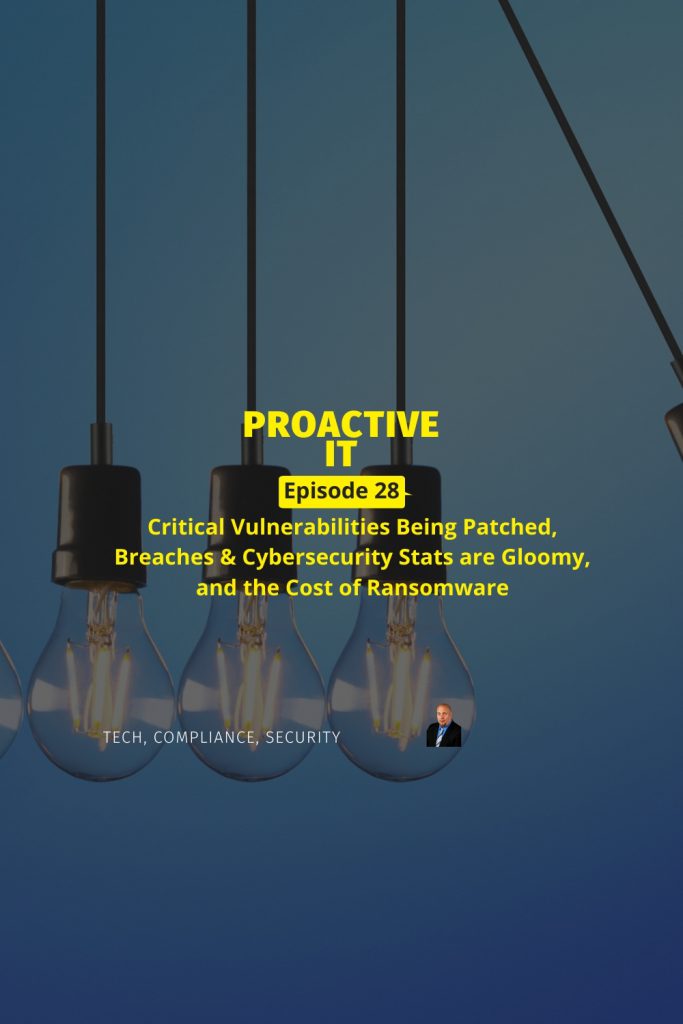 Ep 28 Critical Vulnerabilities Being Patched, Breaches & Cybersecurity Stats are Gloomy, and the Cost of Ransomware IGS