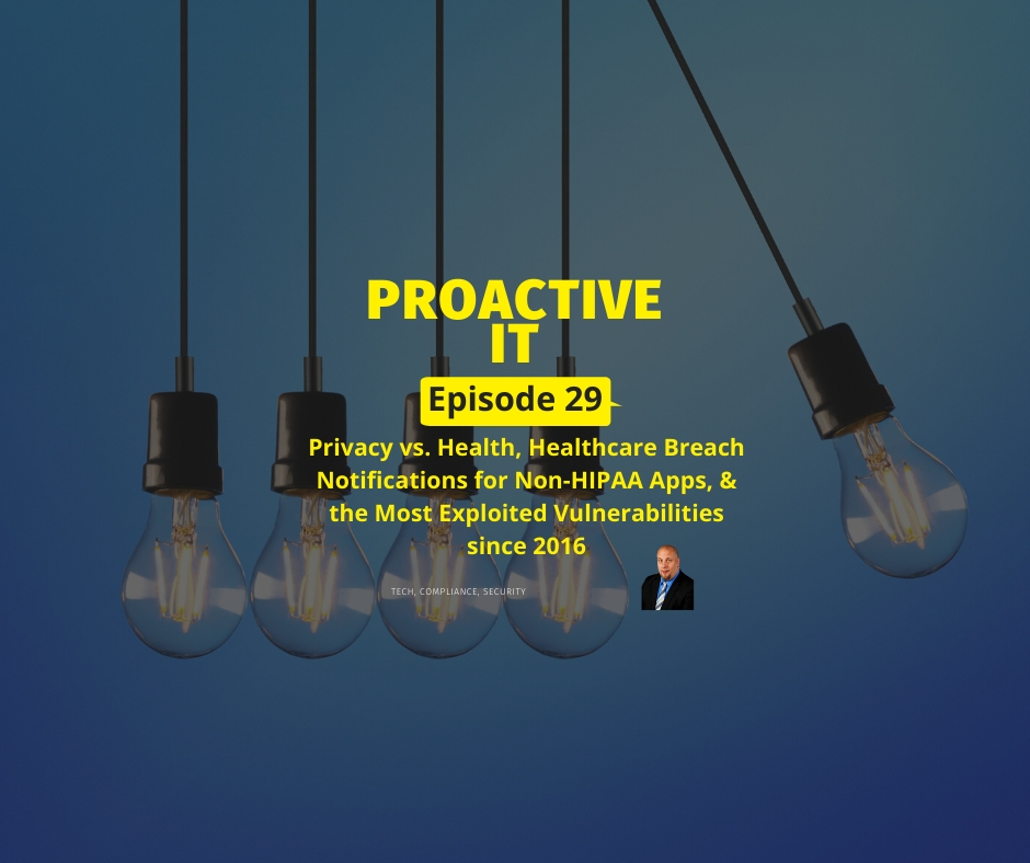 Privacy vs. Health, Healthcare Breach Notifications for Non-HIPAA Apps, & the Most Exploited Vulnerabilities since 2016 FB