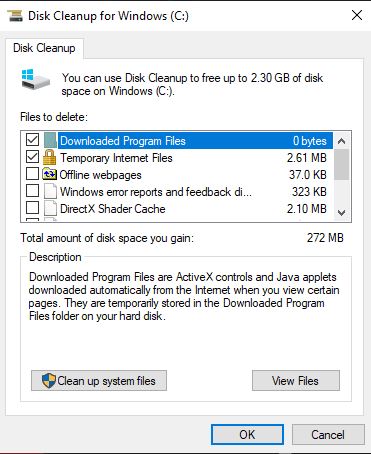 run disk cleanup to improve computer speeds